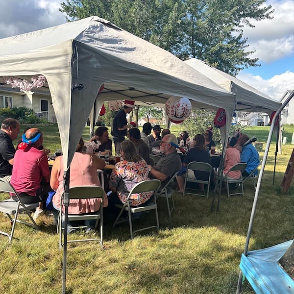 Backyard Hibachi party