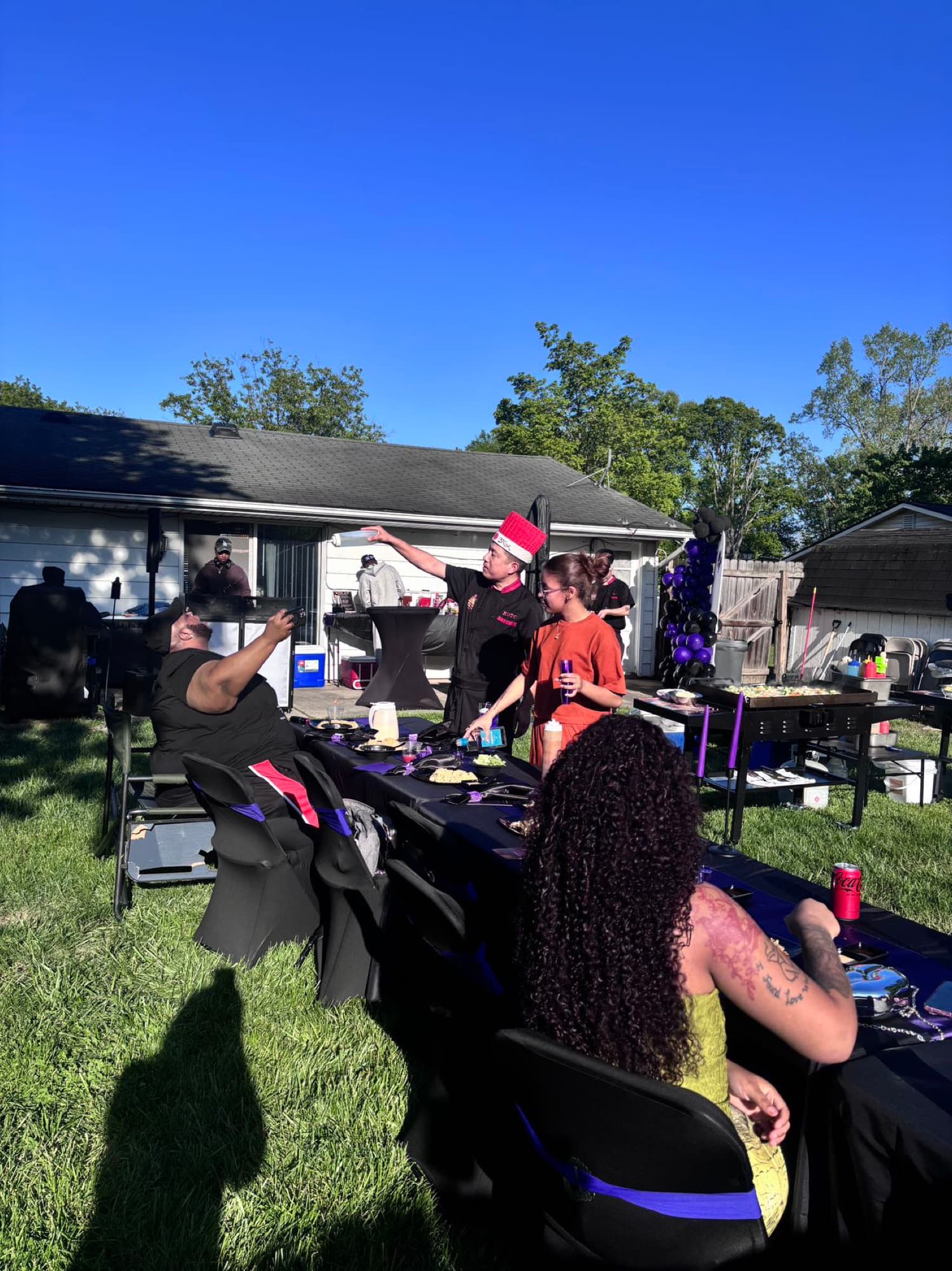 Backyard Hibachi party